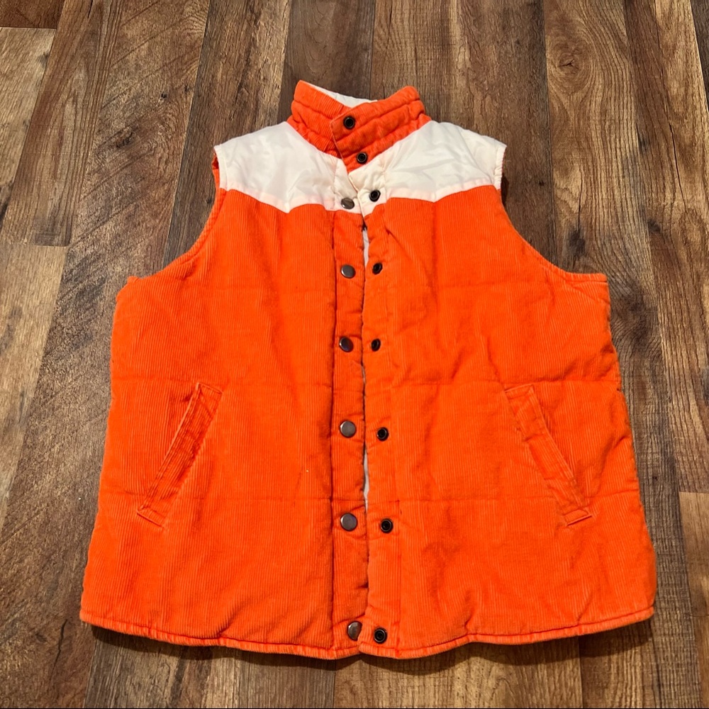 Y2K Fall Reversible Puffer Vest Jacket Small